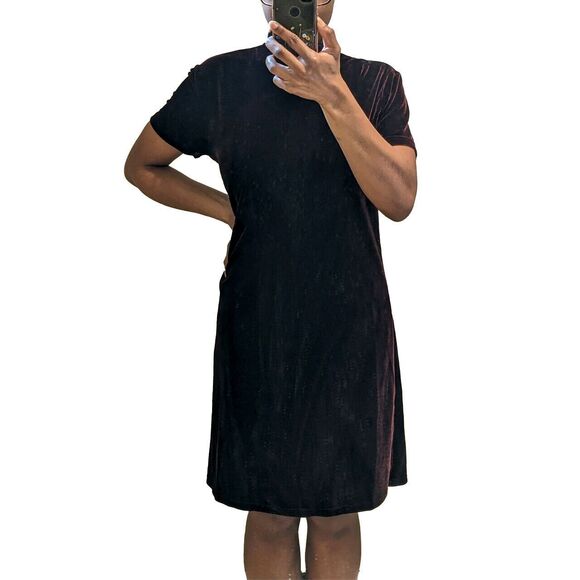 Vintage Jaqueline Ferrar Velvet Dress Womens 10 90s Grunge Goth Whimsigoth - Picture 5 of 8